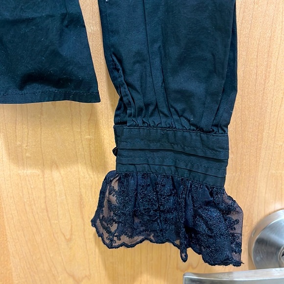 Gothic chivalry Black Blouse Size 2 - Picture 4 of 7